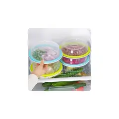 GENERICO - Tapas cobertor de platos para microondas refrigerador protege alimento