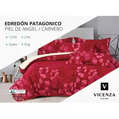 VENECIA - Set de Cubrecama QUEEN con Sherpa Modelo EUROPEO de 5 piezas