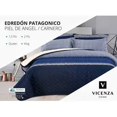 VENECIA - Set de Cubrecama QUEEN con Sherpa Modelo EUROPEO de 5 piezas