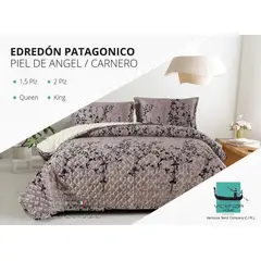 VENECIA - Set de Cubrecama QUEEN con Sherpa Modelo EUROPEO de 5 piezas