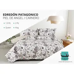 VENECIA - Set de Cubrecama QUEEN con Sherpa Modelo EUROPEO de 5 piezas