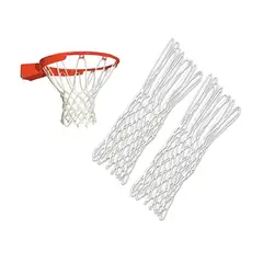GENERICO - RED PARA ARO DE BÁSQUET 12 ENGANCHES BLANCO - 2 UDS
