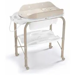 CAM IL MONDO DEL BAMBINO - CAM BAÑERA CAMBIADOR PLEGABLE CAMBIO BLANCO BEIGE