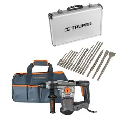 TRUPER - Rotomartillo SDS PLUS 6 Joules con juego de brocas y cinceles