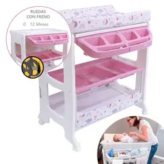 EBABY - Bañera Cambiador NATIEL 815-1 Rosado