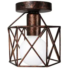 HOME NEAT - Nórdico lámpara de techo vintage metal luz colgante color óxido