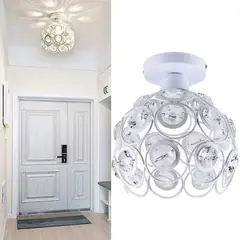HOME NEAT - Moderno lámpara de techo de cristal E27 iluminación ø20cm Blanco