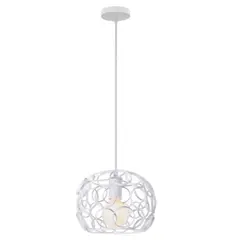HOME NEAT - Lámpara colgante metal creativo hueca pelota luz de techo blanco