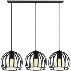 HOME NEAT - 3 luz lámpara colgante vintage industrial luz de techo ø 20cm negro