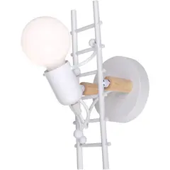 HOME NEAT - Lámpara de pared interior de luz de pared creativa humanoide hierro