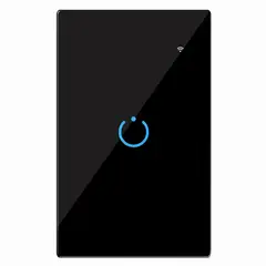 GENERICO - Interruptor Inteligente Universal Wifi Luz Smart Negro Alexa 1 Banda