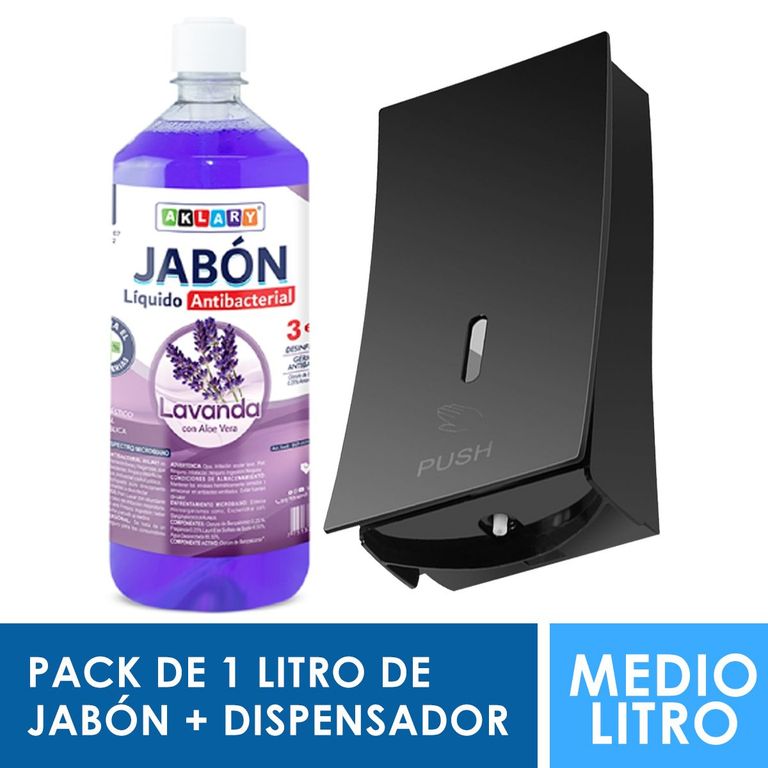 Dispensador de Jabon de 500 ml Negro