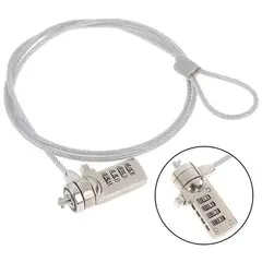 OEM - Cadena Cable de Acero con Clave Antirrobo para Laptop de Acero 110cm