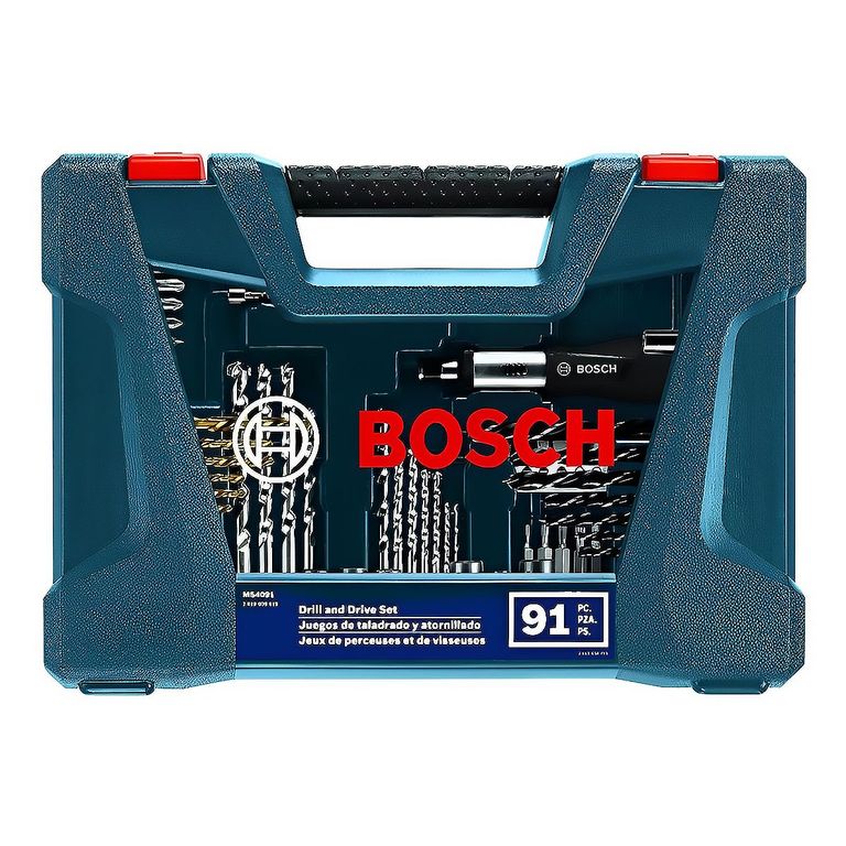 Juego Set de Accesorios Puntas y Brocas V-Line 91 Piezas BOSCH Ms4091