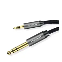 VENTION - Cable Auxiliar 35mm - 65mm Nylon Trenzado Amplificador Pc - 1m