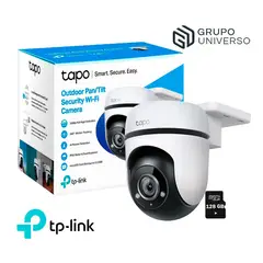 TP LINK - Cámara de Vigilancia Tapo C500 Full HD 2Mp Tp-Link Wi-Fi Exterior Gira 360 + SD 128GB