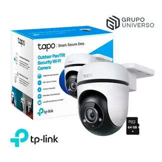 TP LINK - Cámara de Vigilancia Tapo C500 Full HD 2Mp Tp-Link Wi-Fi Exterior Gira 360 + SD 64GB