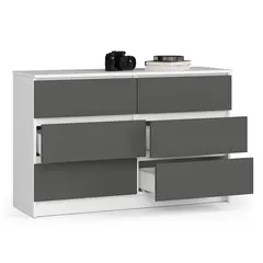 DIBA MUEBLES - Comoda Calvi 6 Cajones Blanco