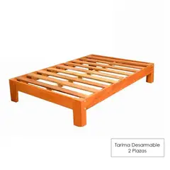 GENERICO - Tarima Desarmable Madera Capirona Cama 2 plz