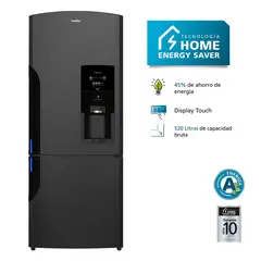 MABE - Refrigerador Bottom Freezer 491 Ltrs Netos Black Steel RMB520IBPRP0