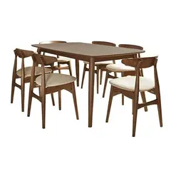 GENERICO - Juego de Comedor 6 sillas Living Fedora Marrón