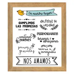 CASA PIZARRO - Cuadro "En nuestro hogar", 23 x 28 cm