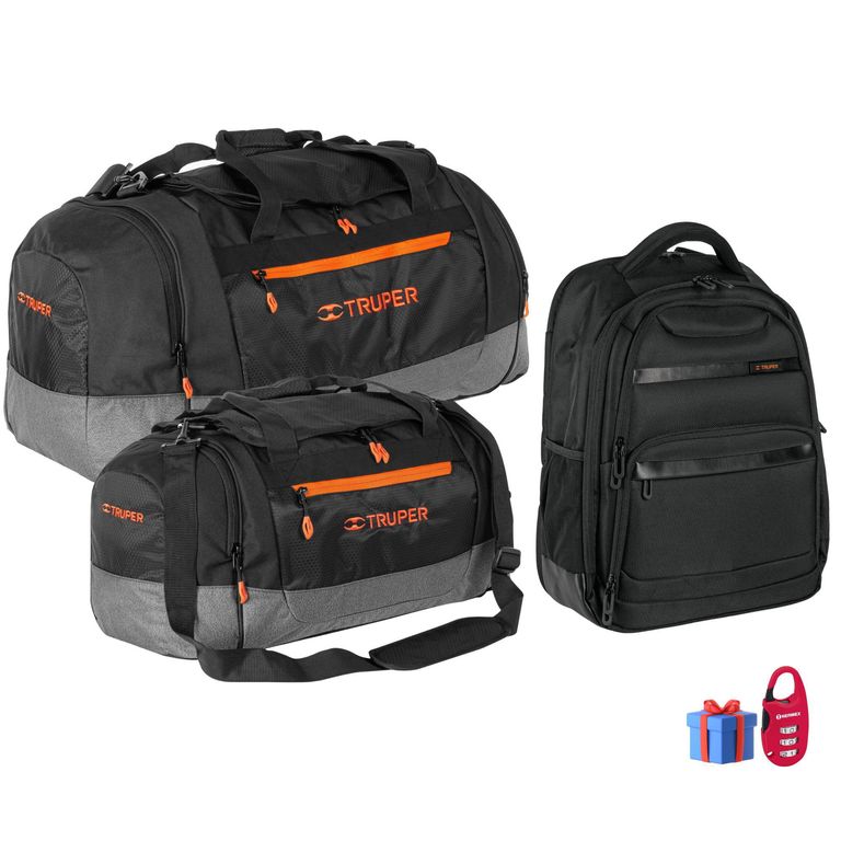 Combo Maletas deportivas viaje Mochila Porta laptop 3 piezas