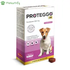 GENERICO - Proteggo 3M Small 4.5 a 10kg - Antipulgas para perros x1 Tab