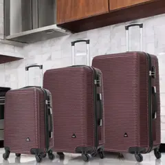 DUKAP - Set de Maletas Juego de 3 Royal VinoTinto RYJV1