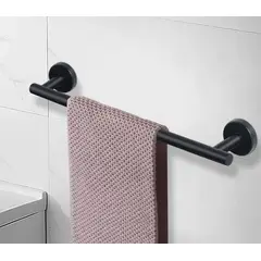 IMPORTADO MC - ELEGANTE TOALLERO ACERO NEGRO MATE SUS 304