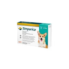 SIMPARICA - Antipulgas Para Perro 10 a 20 kg caja 3 unidades