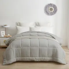 TEFI HOME - Edredón Monocromo Gris QUEEN