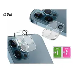 GENERICO - Pack X2 Micas Protector para Lente de Cámara iPhone 11 Pro Max - Negro