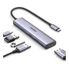 UGREEN - Adaptador USB C HDMI 4K Card Reader 5 EN 1 HUB USB 3.0 Otg