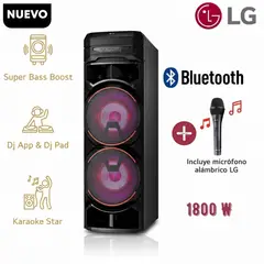 LG - Torre de Sonido XBOOM con Bluetooth y Karaoke RNC9 + Microfono