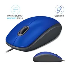 LOGITECH - Mouse Logitech M110 Silent USB Blue