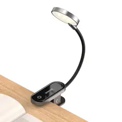 BASEUS - Lámpara de mesa LED con clip USB luz regulable DGRAD-0G