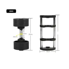 GENERICO - Set de mancuernas regulables en peso hasta 20kg por lado