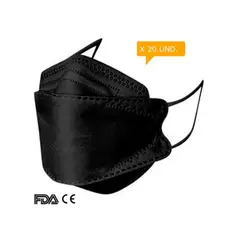 GENERICO - MASCARILLA KN95 FISH NEGRO x 20 Unidades