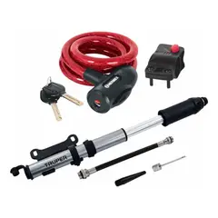 TRUPER - Kit Cadena para bicicleta con Mini Inflador 75 Psi