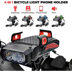 SEISA - Timbres linternas luz led power bank para bicicletas