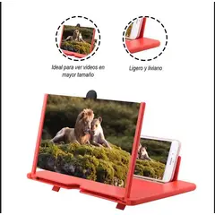 GENERICO - Amplificador de Pantalla para Celular color roja