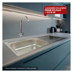 STONE - COMBO DE LAVADERO DE ACERO PRIME STL9643 VLT-R-02 RUMI