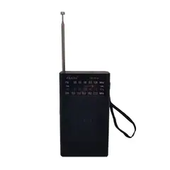 AKITA - Radio Portátil a Pilas Modelo Retro FMAM Color Negro