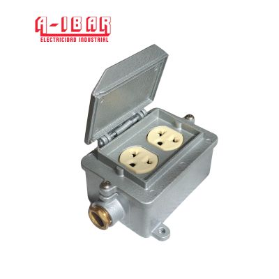 TOMACORRIENTE DOBLE 20 AMP UNIVERSAL 2P+T PARA ADOSAR A-IBAR