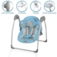 CUZKA - Columpio Mecedora para Bebés «MINI SWING» Ligth Blue