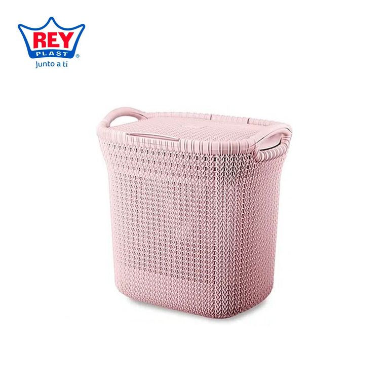 Cesto De Ropa khipu 40l Reyplast Rosado