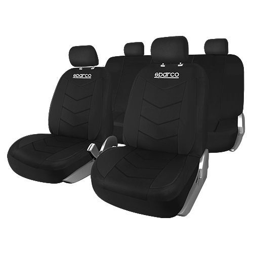SET DE FUNDAS CUBRE ASIENTOS SPARCO SPS431BKCB NEGRO