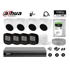 DAHUA - KIT 8 CÁMARAS SEGURIDAD FULLHD + 1TB MAYOR ALCANCE VARIFOCAL