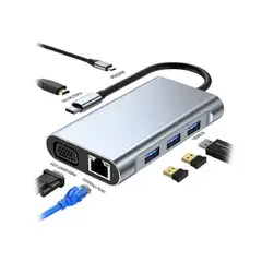 SEISA - Adaptador HUB USB Seisa BYL-2111 TIPO C 7 IN 1